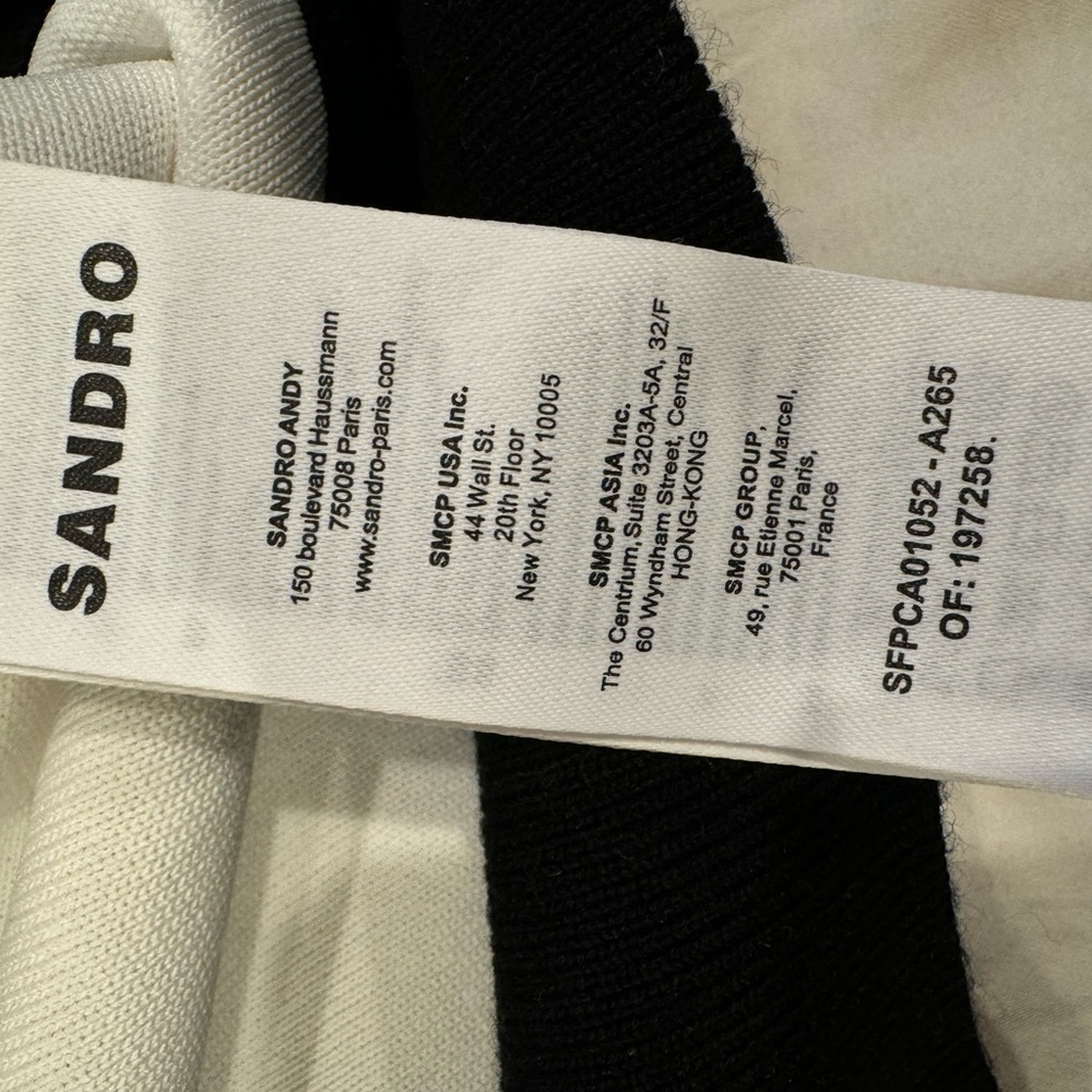 Sandro Cardigan | Contrast Trim | Preppy Sweater | French Designer | NWOT | $370 - Picture 10 of 12